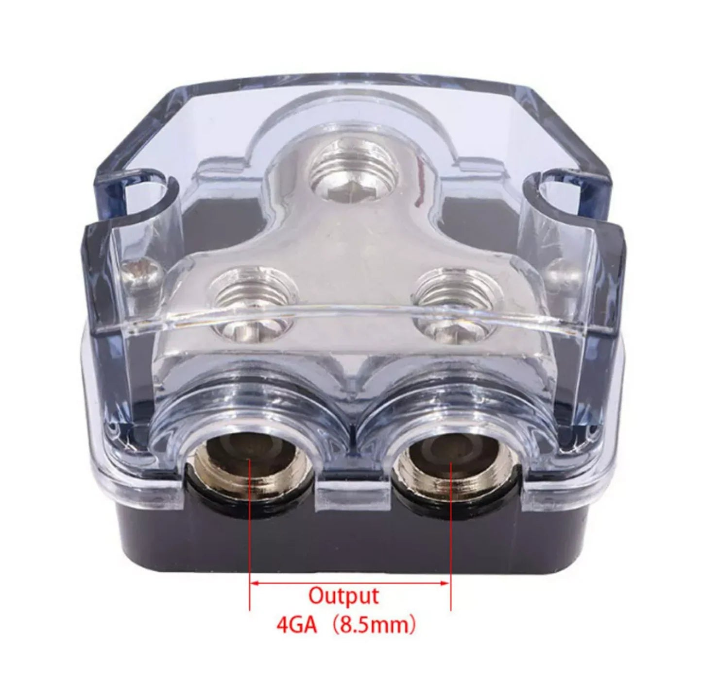 2 Way Blue Distribution Block 0-4 AWG In, 4-8 AWG Out Power or Ground