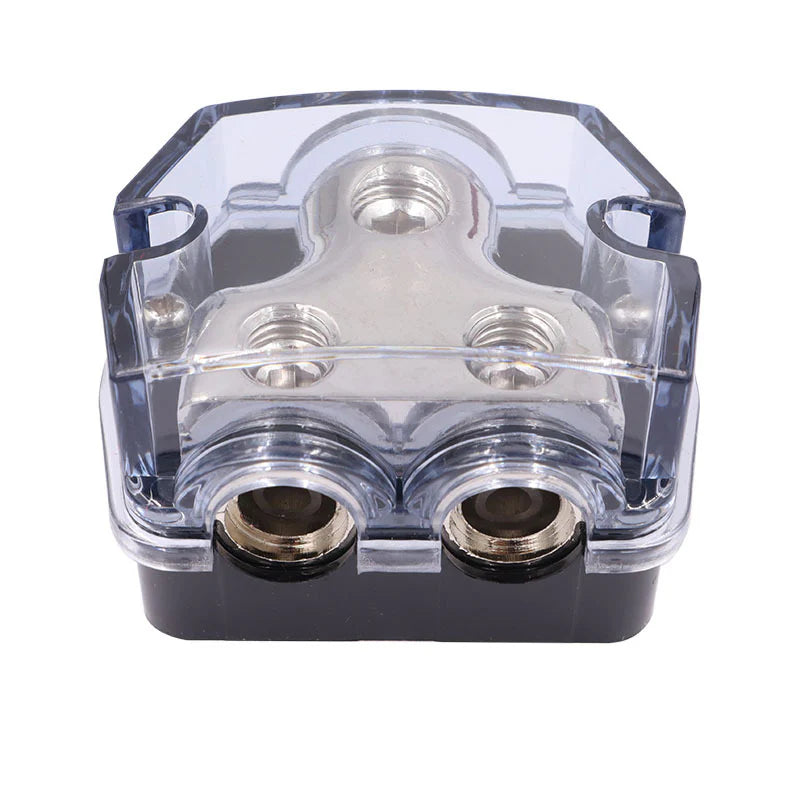 2 Way Distribution Block 0-4 AWG In, 4-8 AWG Out Power or Ground