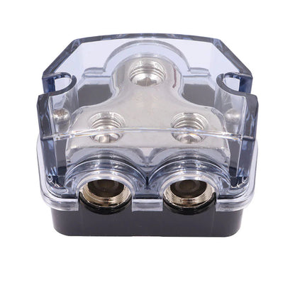 2 Way Distribution Block 0-4 AWG In, 4-8 AWG Out Power or Ground