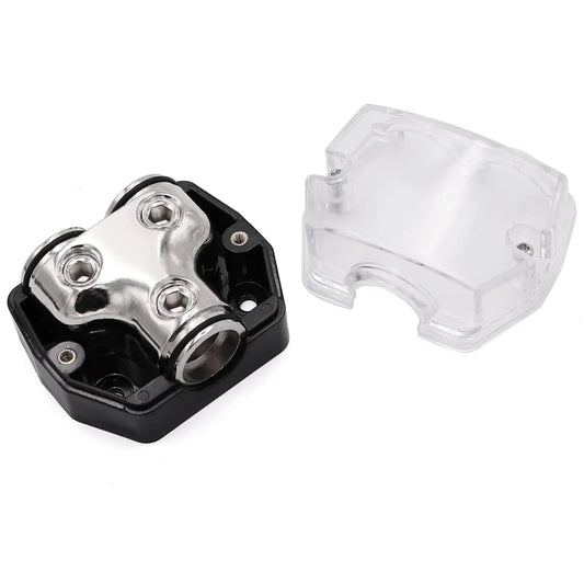 2 Way Distribution Block 0-4 AWG In, 0-4 AWG Out Power or Ground