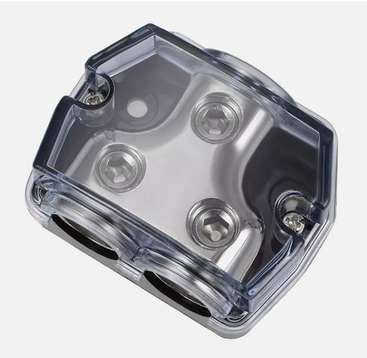 2 Way Distribution Block 0-4 AWG In, 0-4 AWG Out Power or Ground